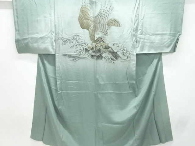 JAPANESE KIMONO / ANTIQUE MENS JUBAN / SILK / HAWK